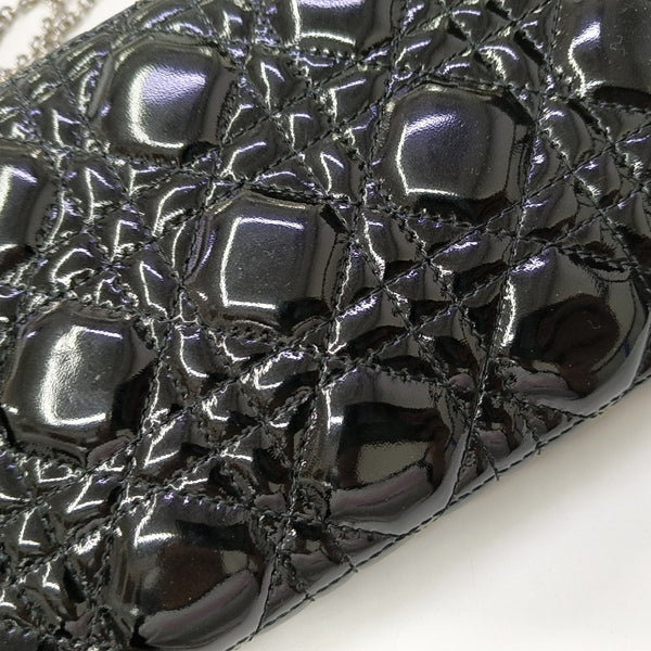 Lady Dior Medium Cannage Patent Leather Black