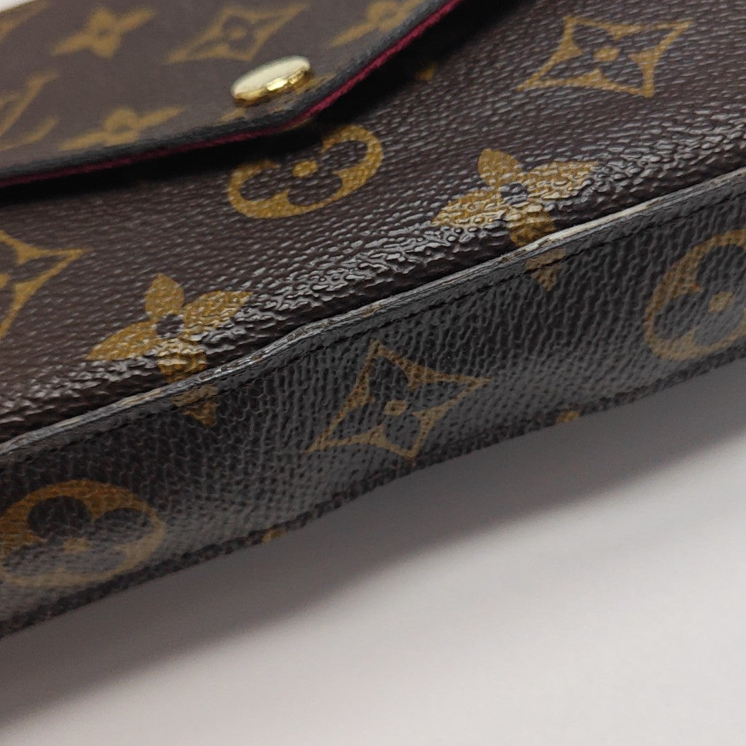 FÉLICIE Monogram Coated Canvas Brown