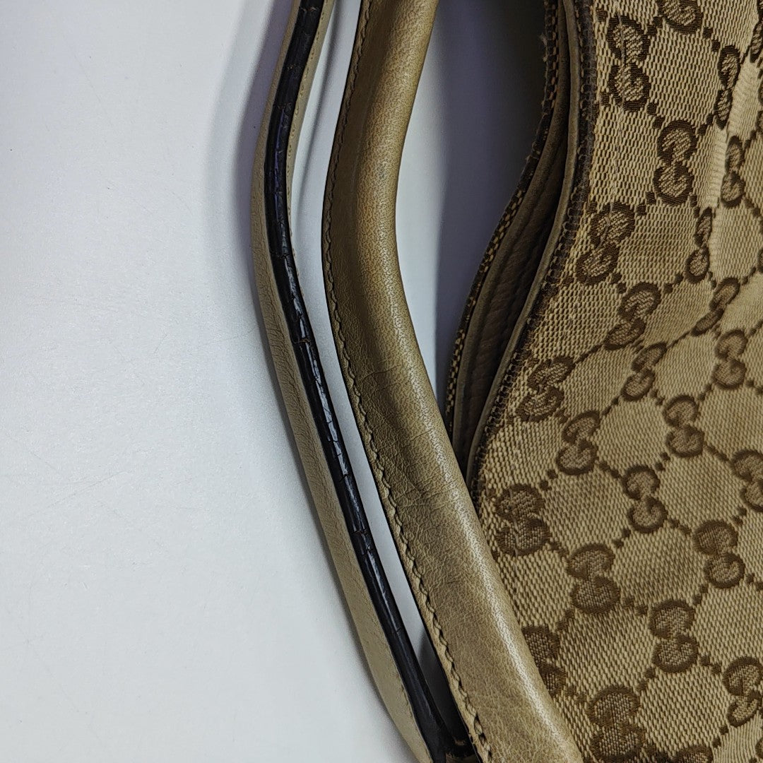 Monogram Canvas Tote Bag Beige