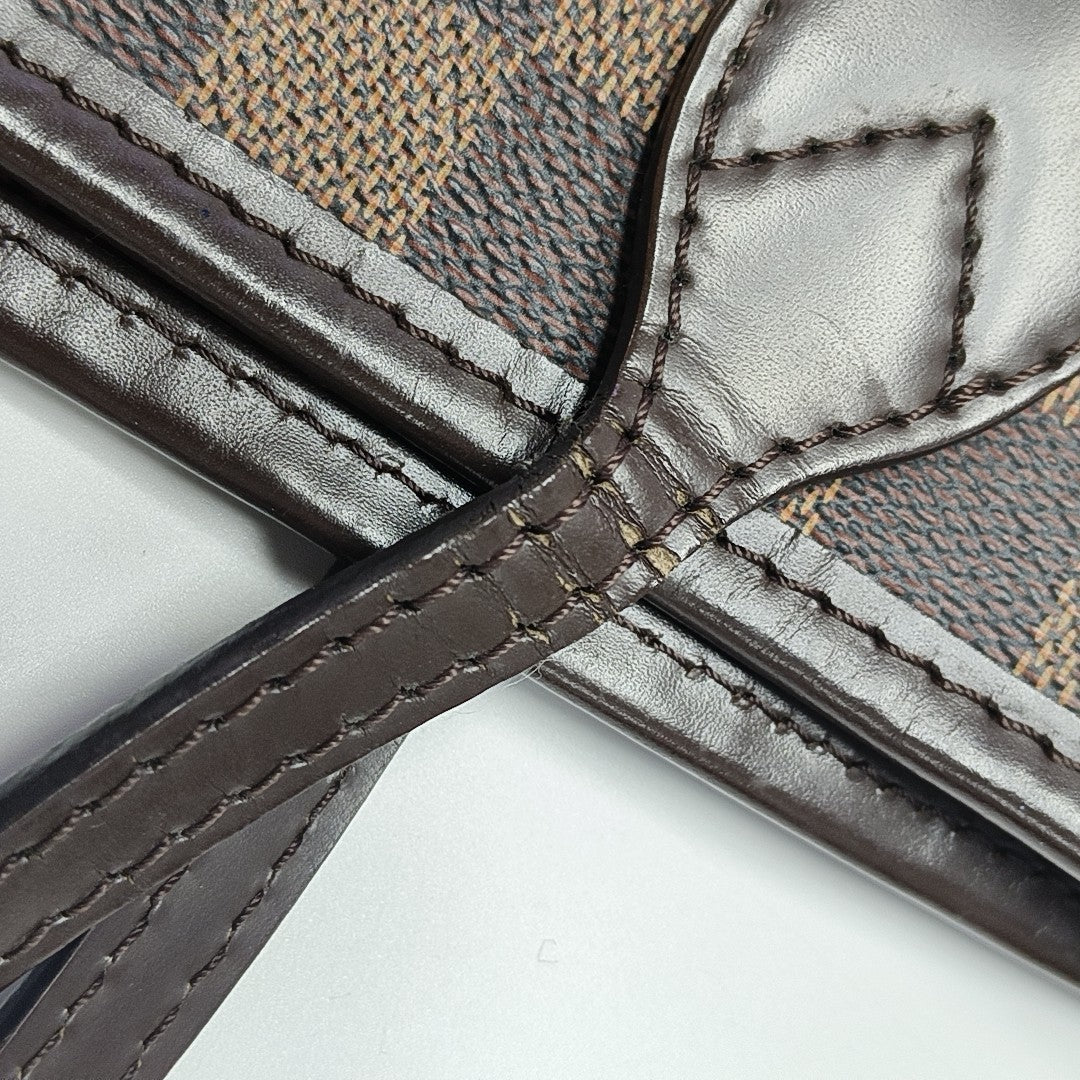NEVERFULL MM Damier Ebene Coated Canvas Brown