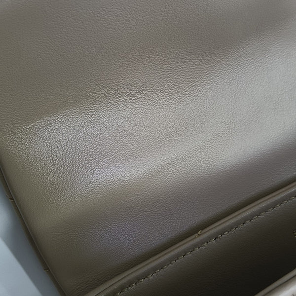LOULOU Extra Small Chevron Calfskin Beige