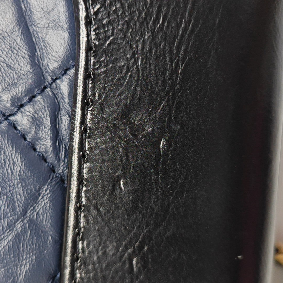 GABRIELLE Small Quilted Calfskin Blue