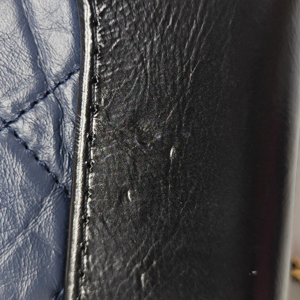 GABRIELLE Small Quilted Calfskin Blue