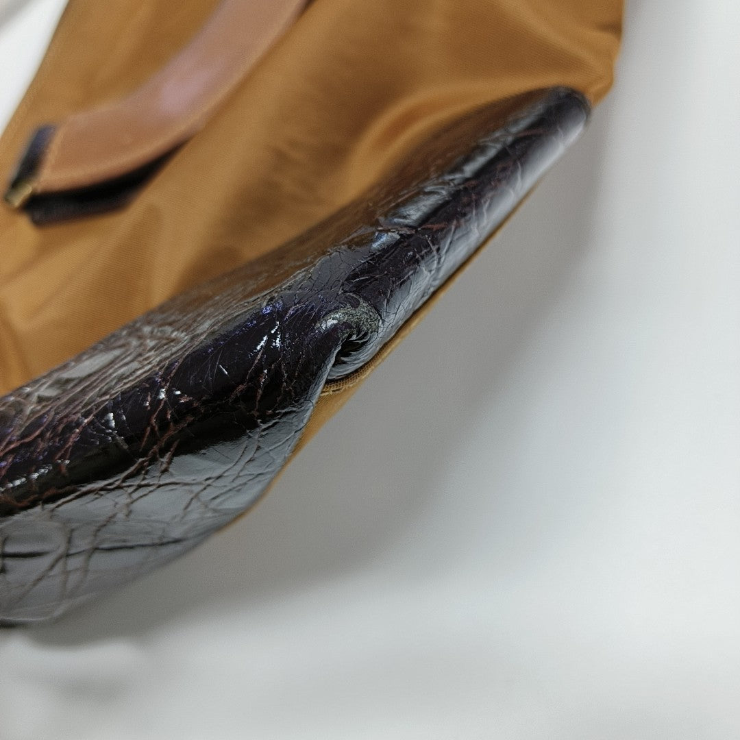 Nylon Tote Bag Brown