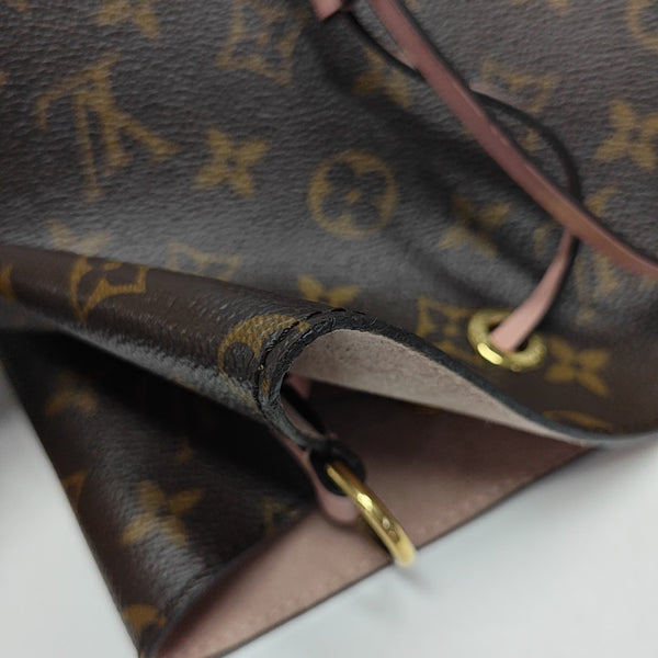 NÉONOÉ MM Monogram Coated Canvas Brown