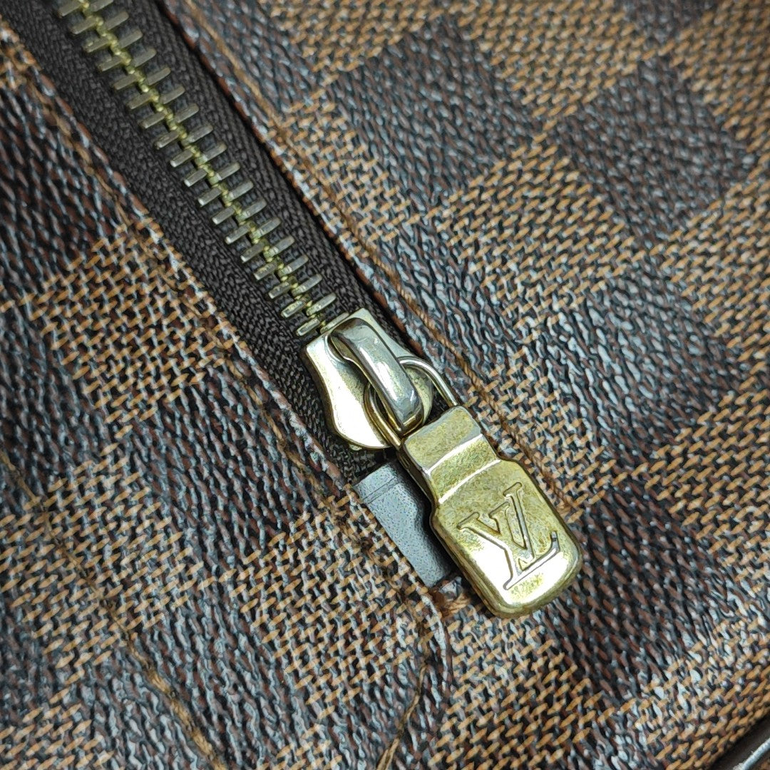DISTRICT MM Damier Ebene Coated Canvas Brown