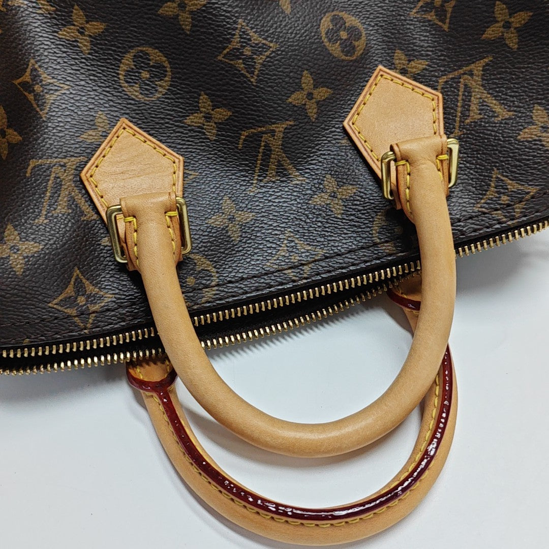 SPEEDY 25 Monogram Coated Canvas Brown