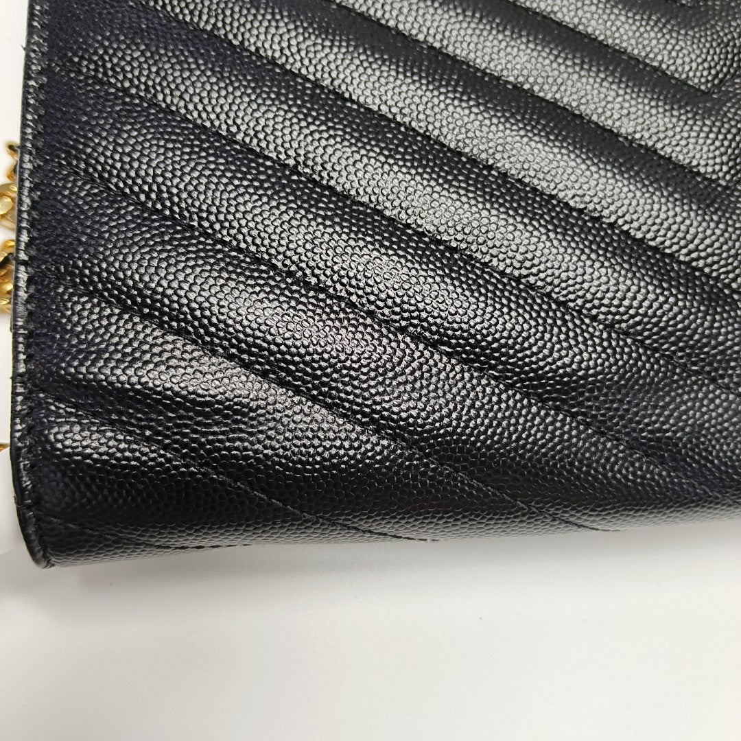 MONOGRAM Medium Chevron Calfskin Black