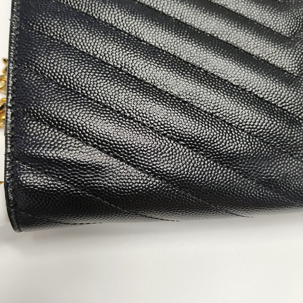 MONOGRAM Medium Chevron Calfskin Black