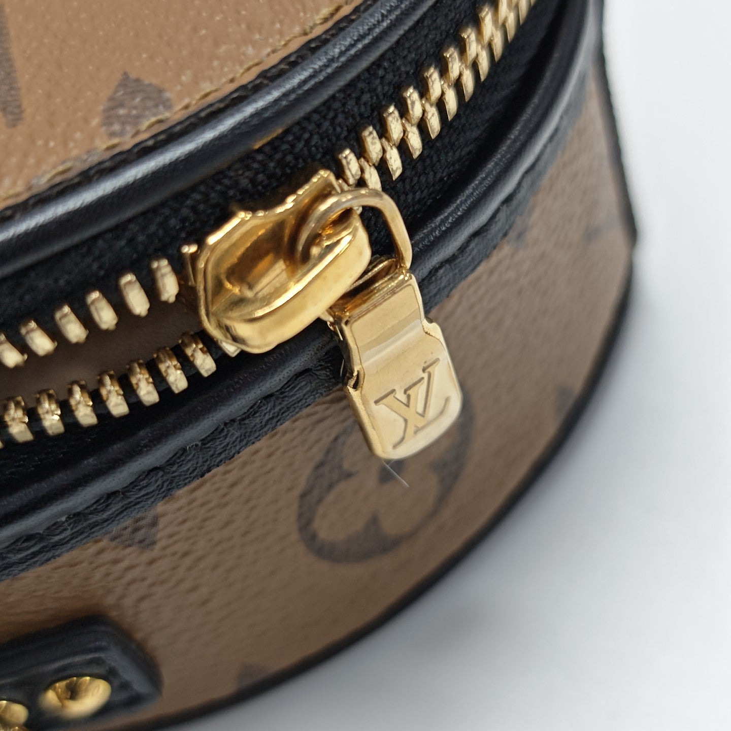 BOITE CHAPEAU Mini Monogram Coated Canvas Brown