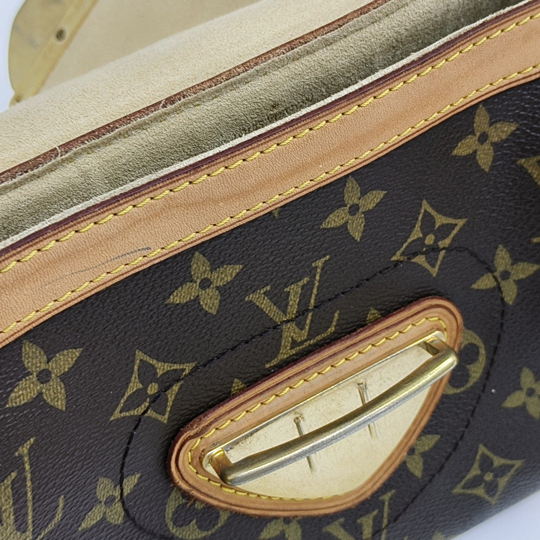 BEVERLY MM Monogram Coated Canvas Brown