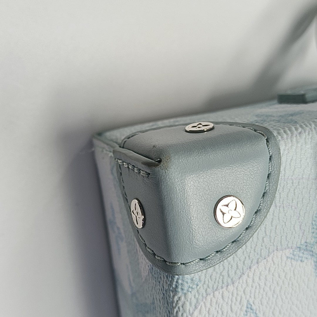 STEAMER Mini Monogram Coated Canvas Blue