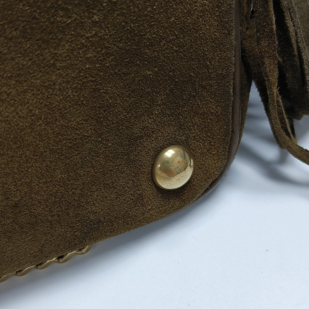 Suede Bucket Bag Brown