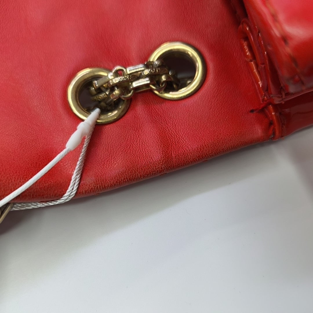2.55 225 (small) Quilted Patent Leather Red