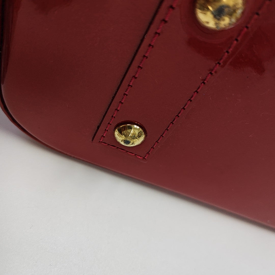 ALMA BB Monogram Patent Leather Red
