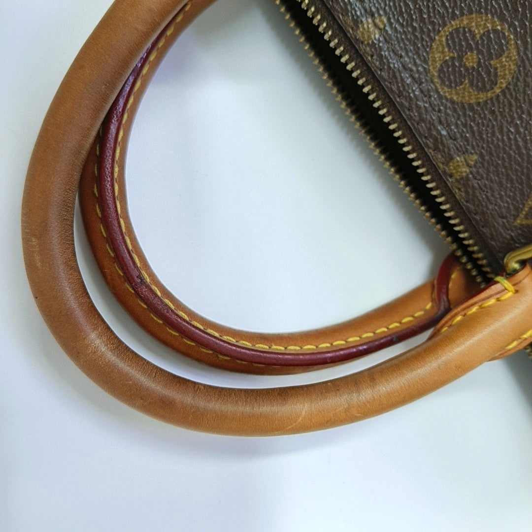 SPEEDY 30 Monogram Coated Canvas Brown