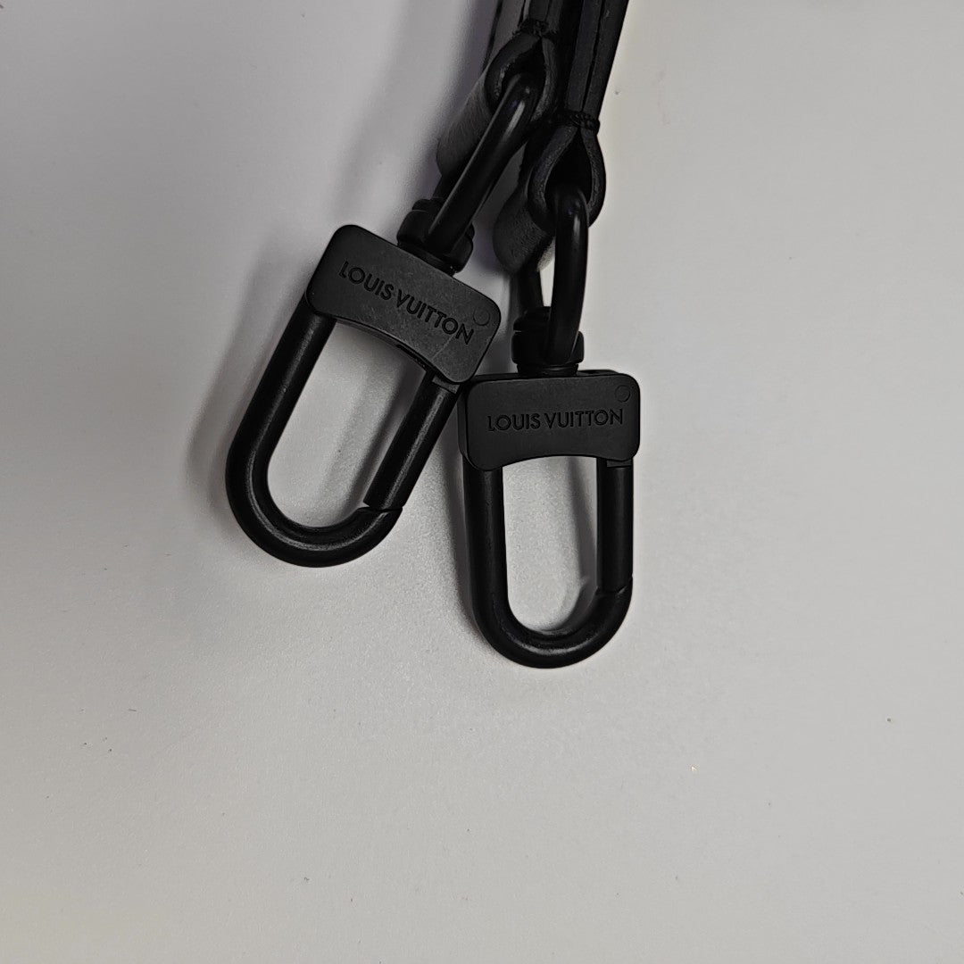 S LOCK Monogram Coated Canvas Black