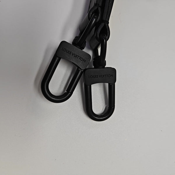 S LOCK Monogram Coated Canvas Black