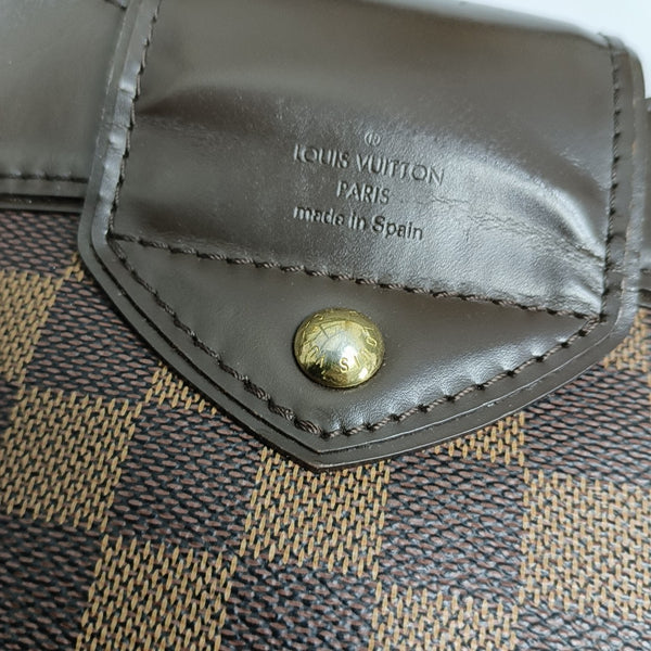 SISTINA MM Damier Ebene Coated Canvas Brown