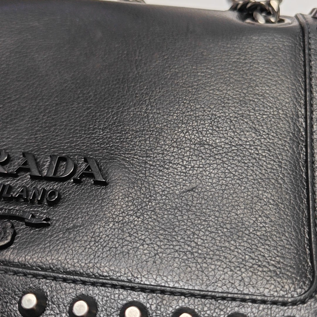 Calfskin Shoulder Bag Black