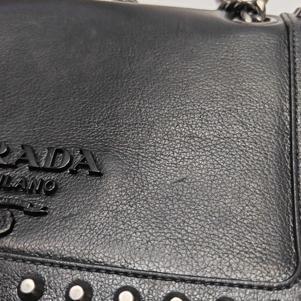 Calfskin Shoulder Bag Black