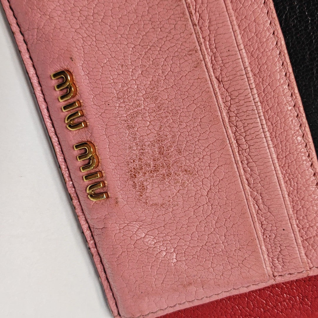 Leather Card Holder Pink