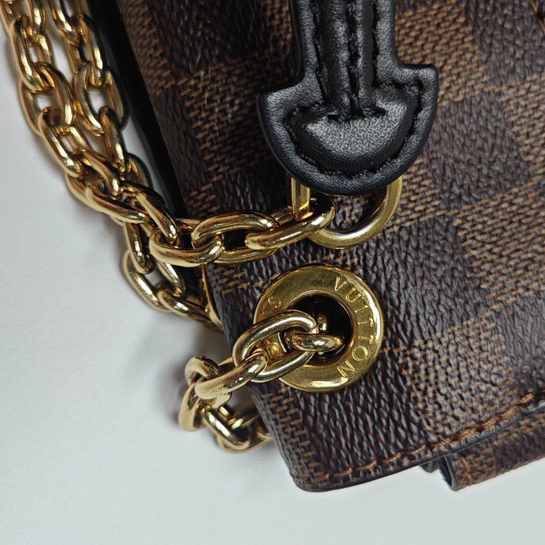 VAVIN PM Damier Ebene Coated Canvas Brown
