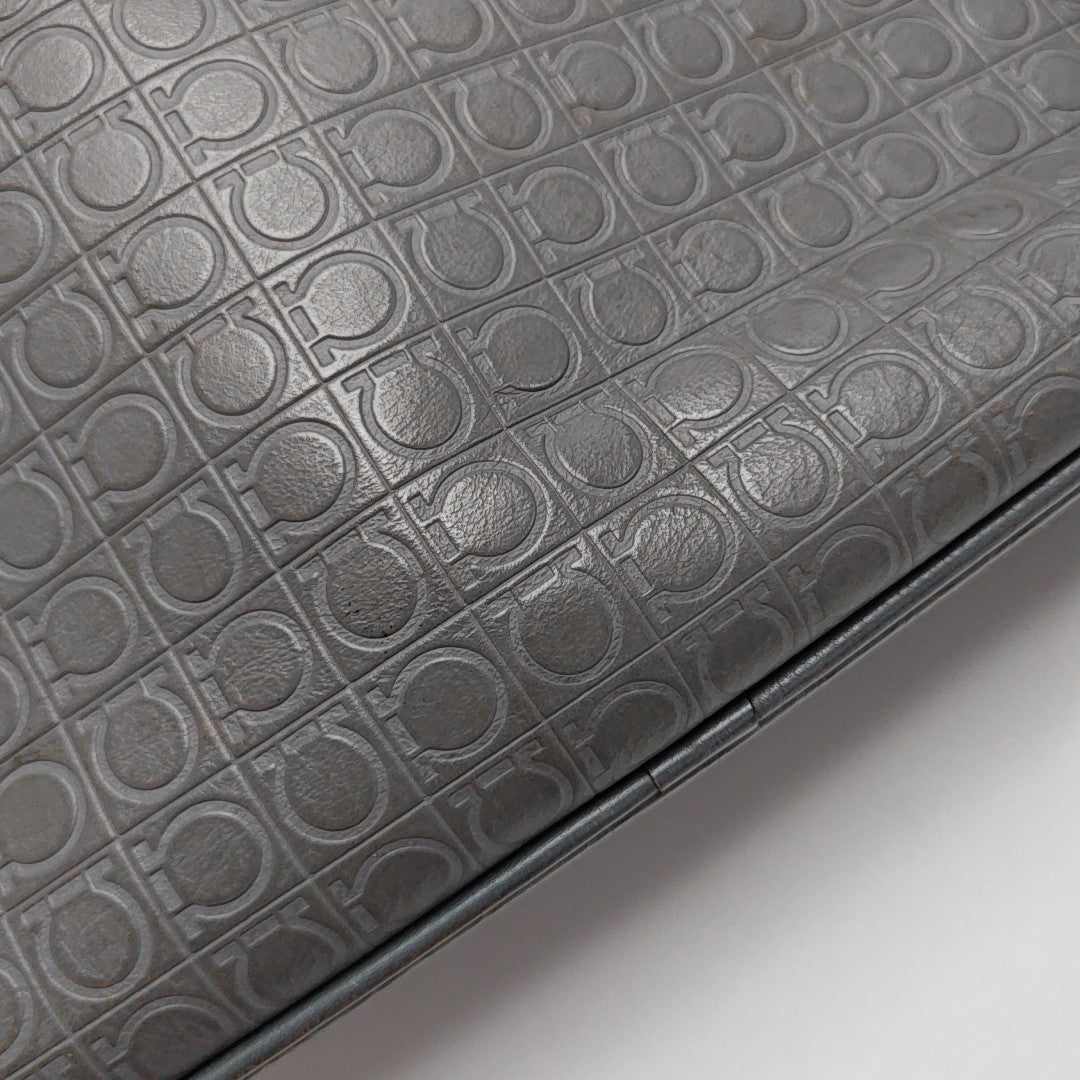 Calfskin Top Handle Bag Gray