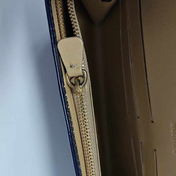 Patent Leather Top Handle Bag Blue