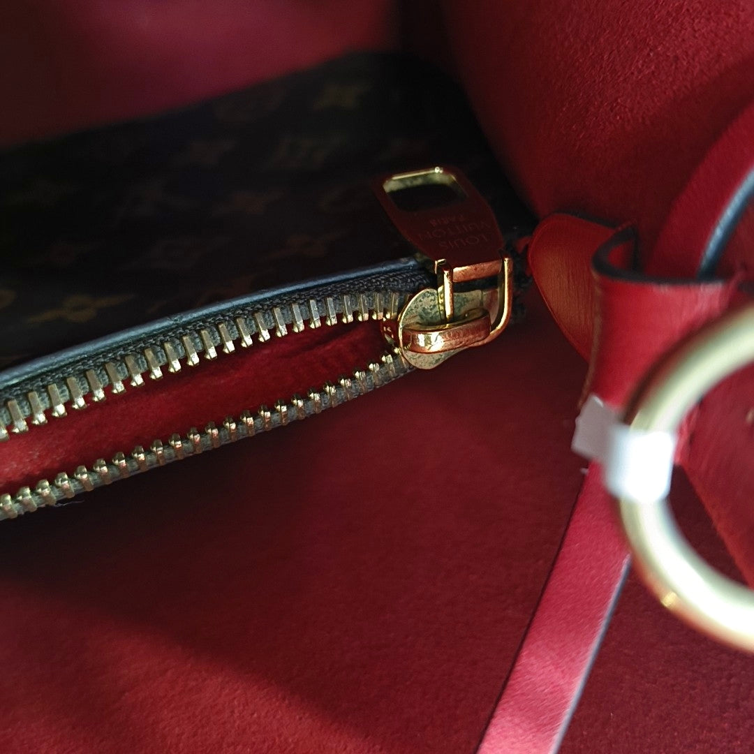 NÉONOÉ MM Monogram Coated Canvas Brown