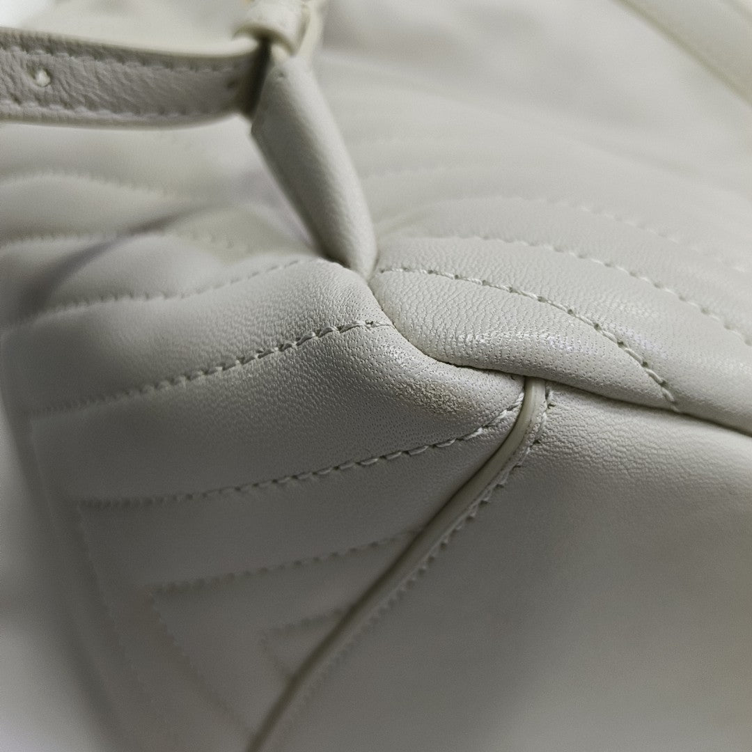 JOE Quilted Lambskin White