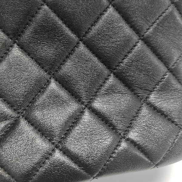 Quilted Lambskin Shoulder Bag Black