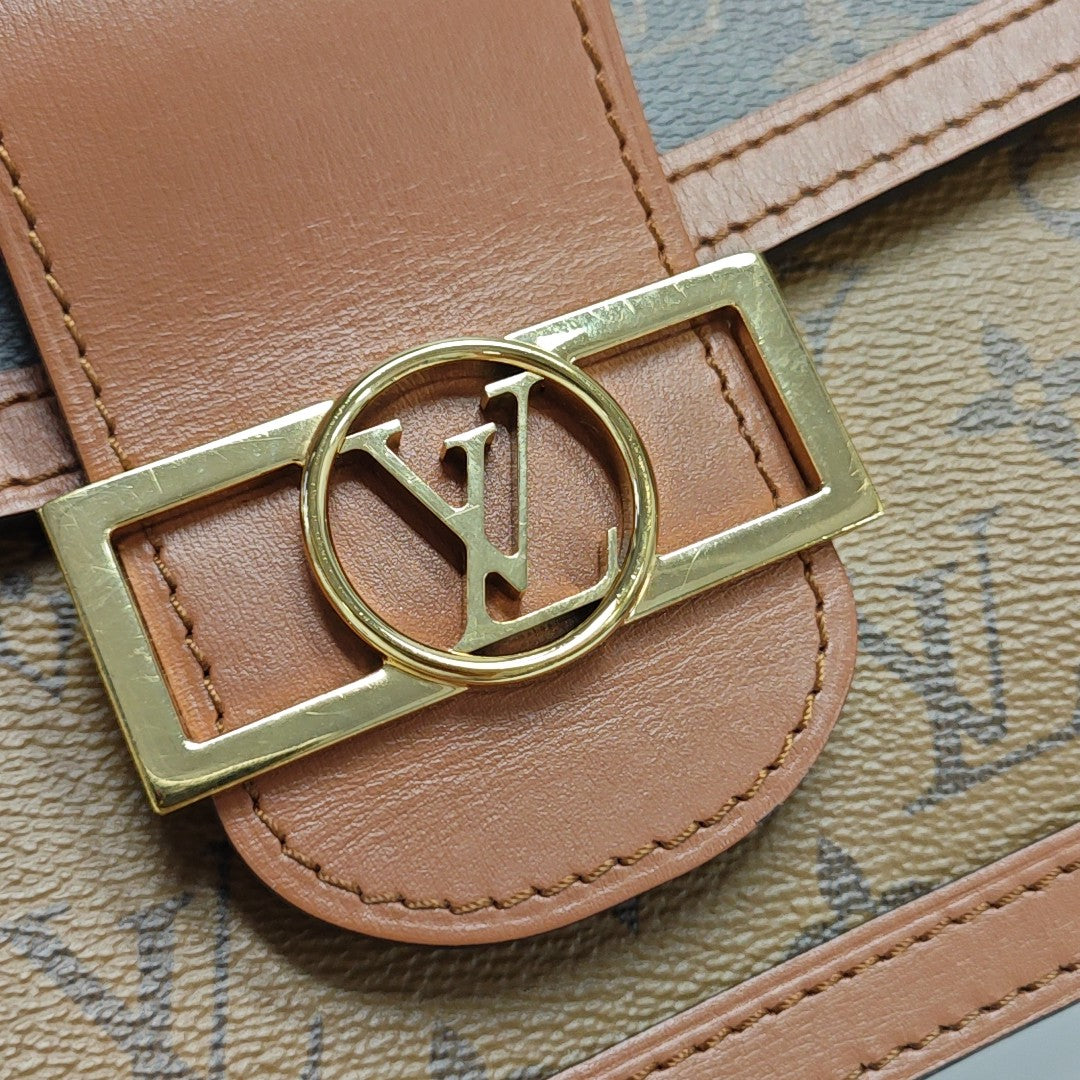 DAUPHINE MM Monogram Coated Canvas Brown