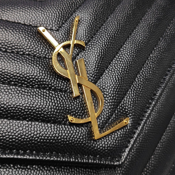 MONOGRAM Medium Chevron Calfskin Black