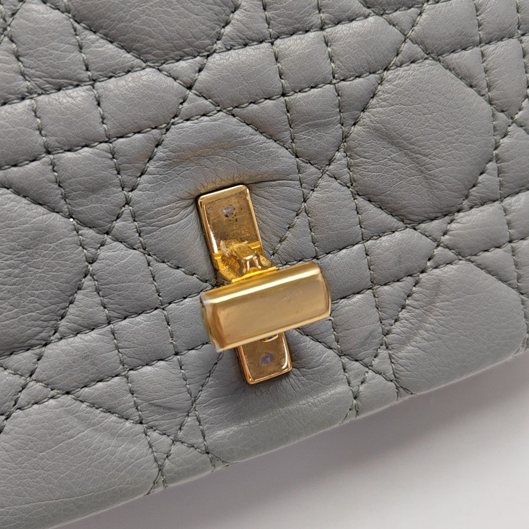 Dior Caro Small Cannage Calfskin Blue