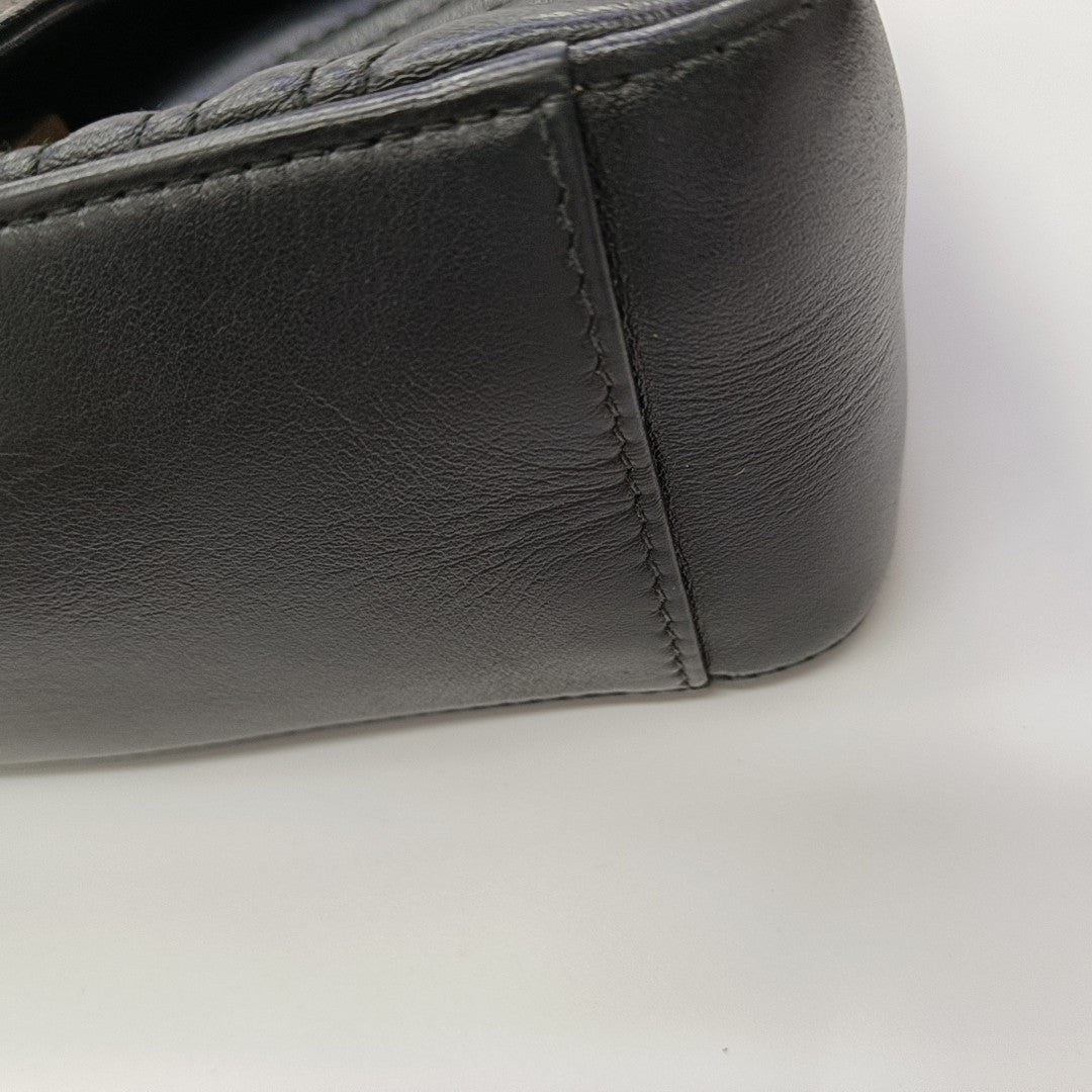GG Marmont Mini Quilted Calfskin Black