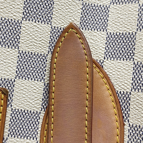 HAMPSTEAD MM Damier Azur Coated Canvas White