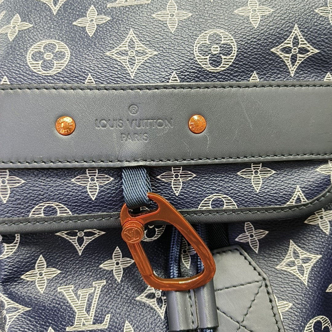 DISCOVERY Monogram Coated Canvas Blue