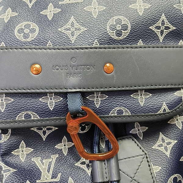 DISCOVERY Monogram Coated Canvas Blue