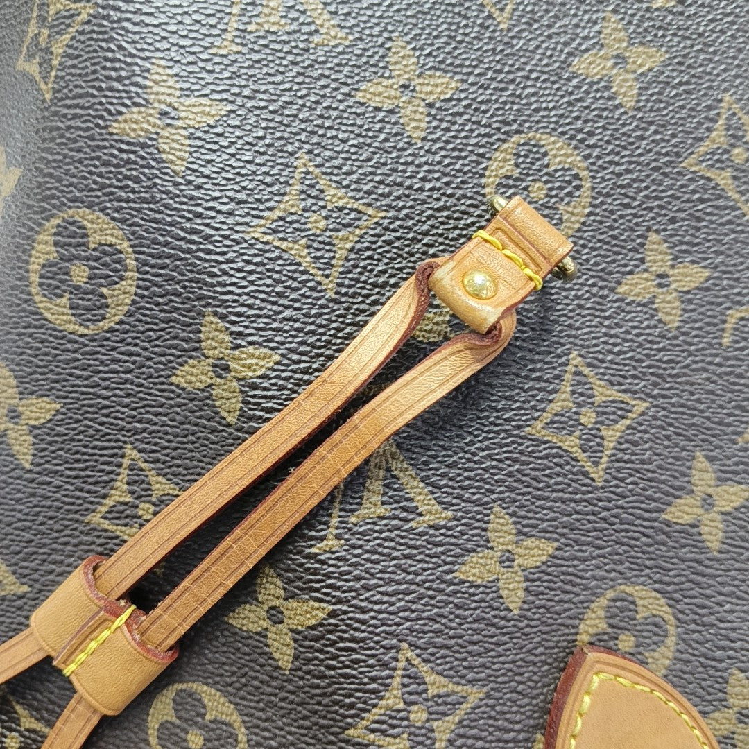 NEVERFULL MM Monogram Coated Canvas Brown