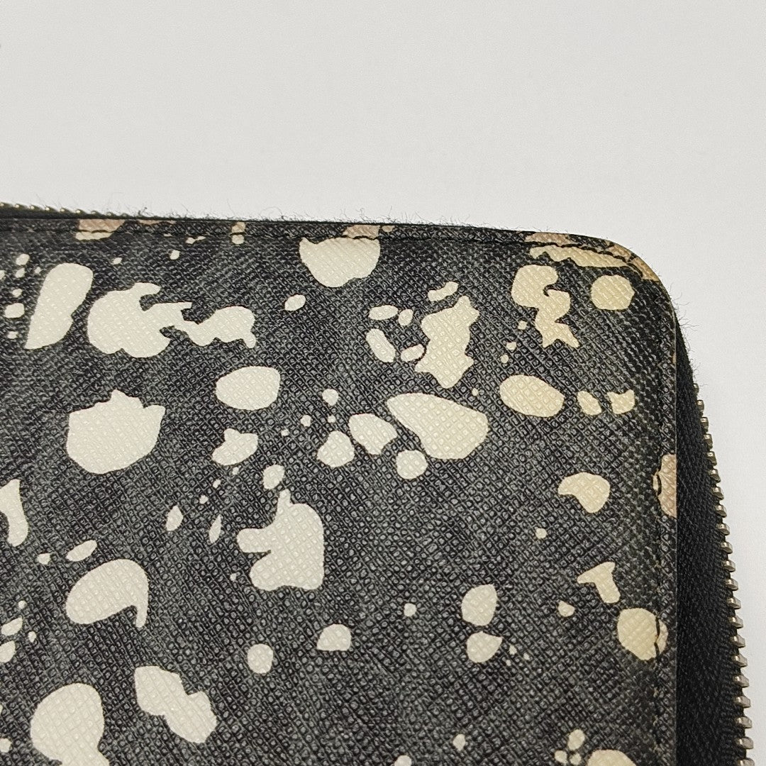 Coated Canvas Wallet Gray