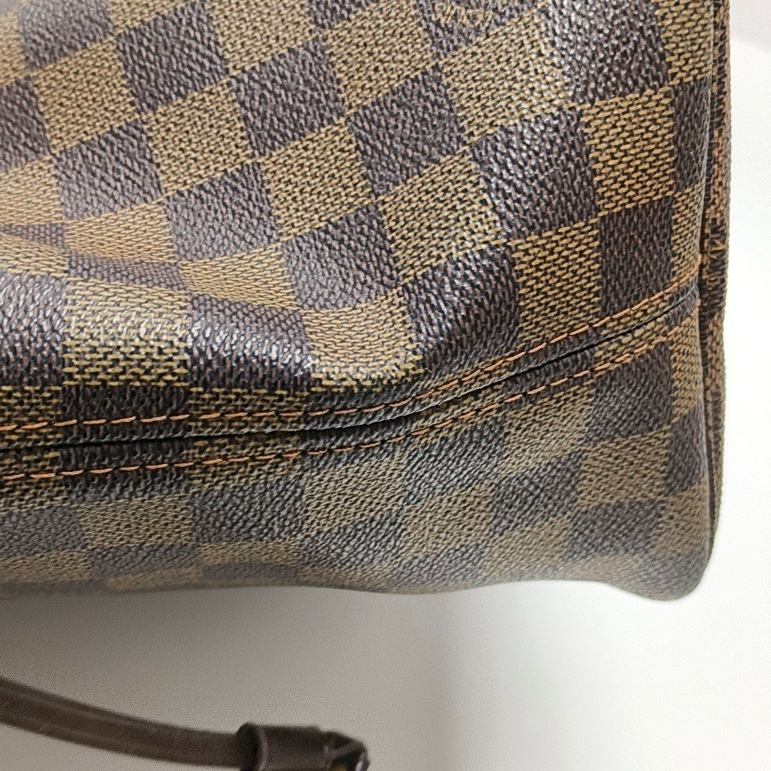 Authenticated pre-owned  NEVERFULL MM Damier Ebene Coated Canvas Brown - Tote Bag at Looply