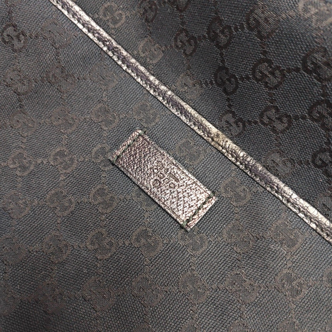 Monogram Fabric Shoulder Bag Blue