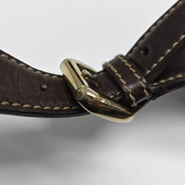Fabric Top Handle Bag Brown