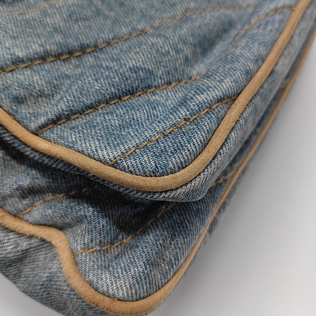NIKI Medium Chevron Denim Blue