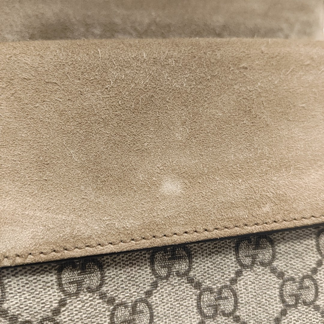 Dionysus Mini Monogram Coated Canvas Beige