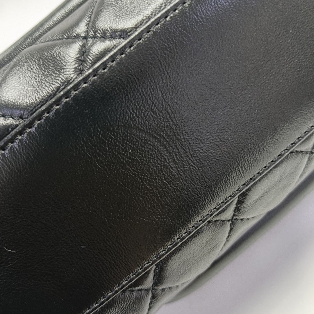 Quilted Lambskin Large Black