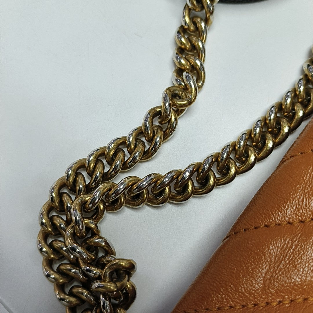 GG Marmont Medium Quilted Calfskin Yellow
