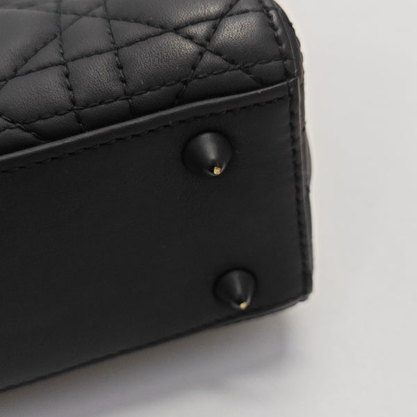 Lady Dior Small Cannage Calfskin Black