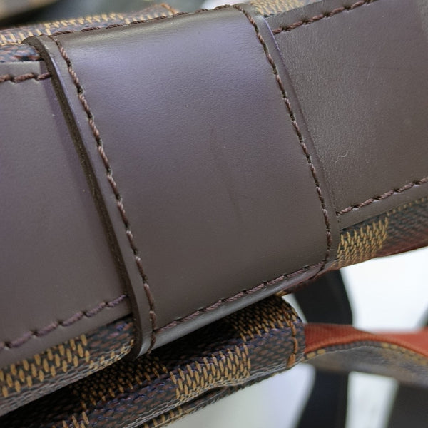 NAVIGLIO Damier Ebene Coated Canvas Brown